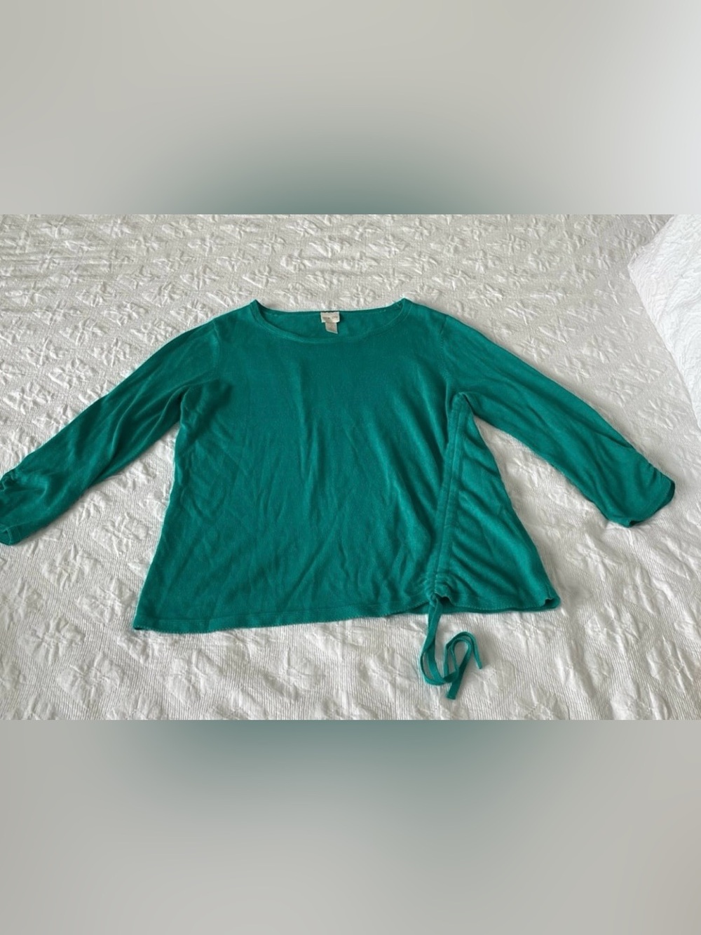 Chicos Blouse, Size 1X, Color Green, Like New, Long Sleeve.